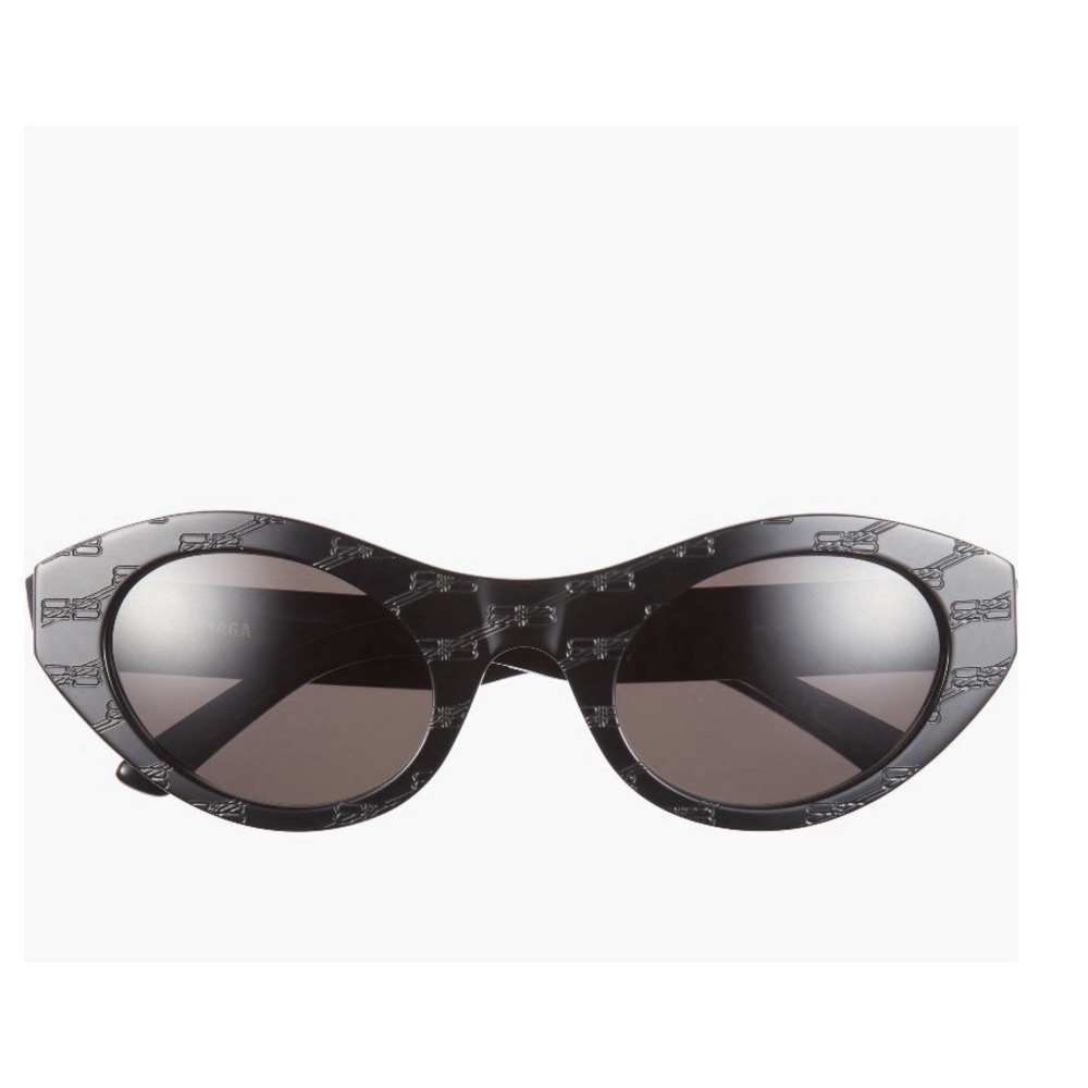 BALENCIAGA BB250S 001‎ BLACK GREY CAT EYE SUNGLASSES. 52 mm - Picture 13 of 13